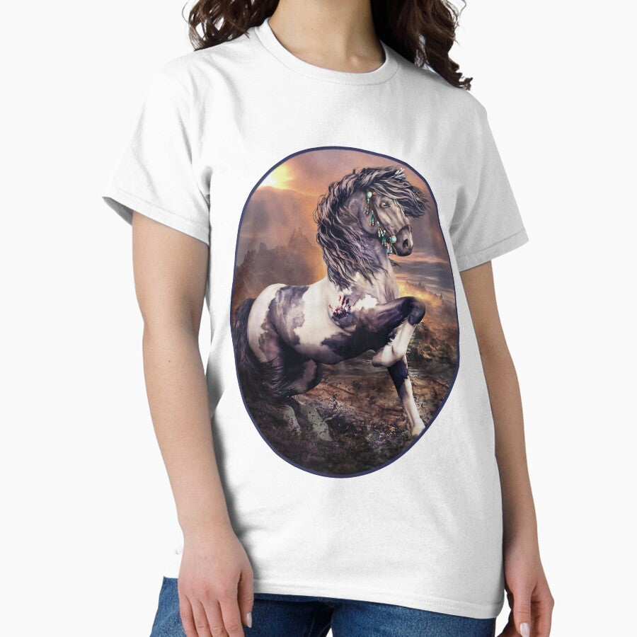 Apache War Horse Apache Blue Classic T Shirt