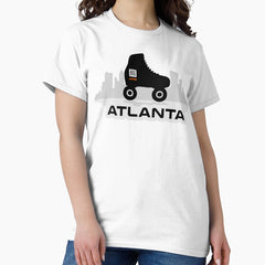Aprr Atlanta Skate Club Rollerskate City With Qr Code Classic T Shirt