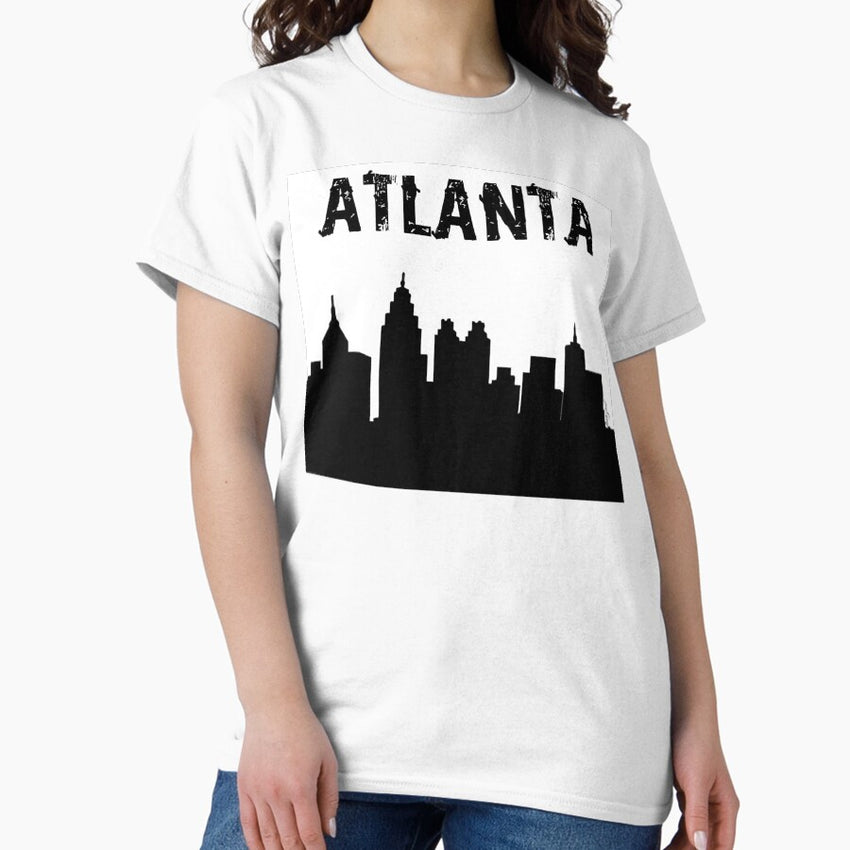 Atlanta, Georgia, Skyline, Silhouette, Atlanta Gifts, Atlanta Art,Atlanta Home Decor, Classic T-Shirt