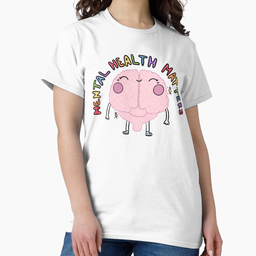 Mental Health Matters Brain Classic T Shirt