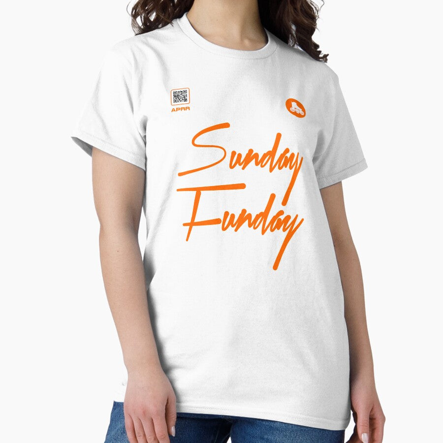 Sunday Funday APRR Atlanta Skate Club Orange with QR code Classic T-Shirt