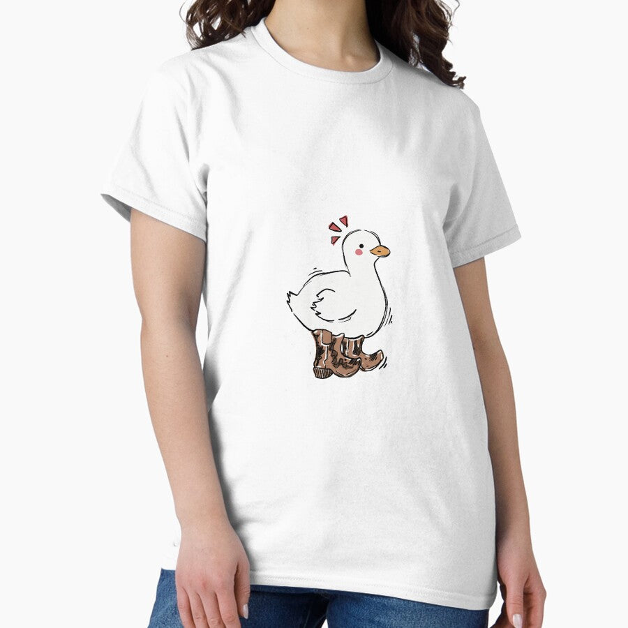 Duck Wearing Cowboy Boots Classic T Shirt