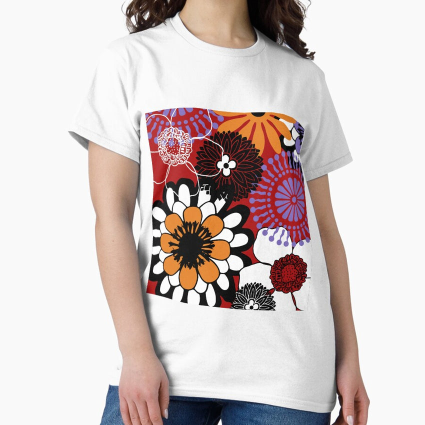 Flower Power Red Classic T-Shirt