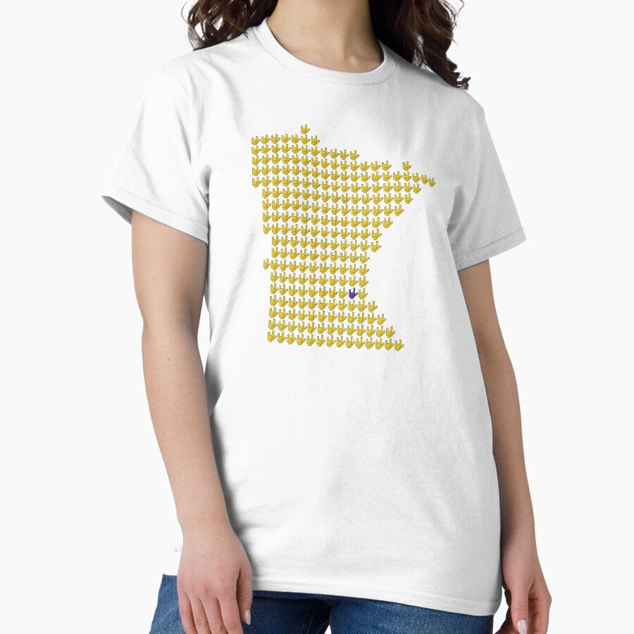 ASL Pixel Love Minnesota State Map Classic T-Shirt