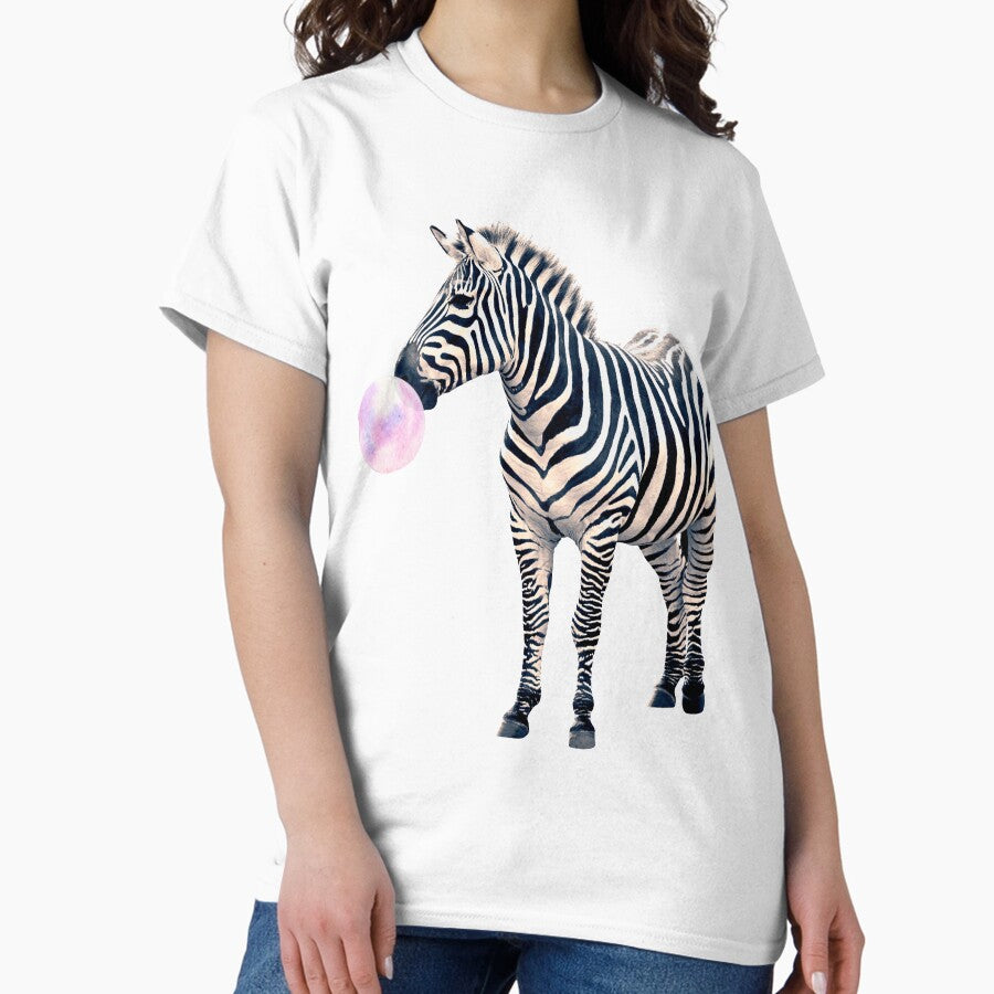 Bubblegum Zebra Classic T Shirt
