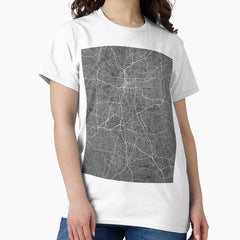 Atlanta minimalistic map monochrome dark gray Classic T-Shirt