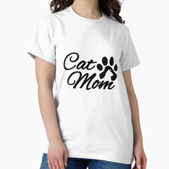Cat Mom, Cat Lover In Black Classic T-Shirt