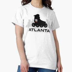 Aprr Atlanta Skate Club Inline Skate With Qr Code Classic T Shirt