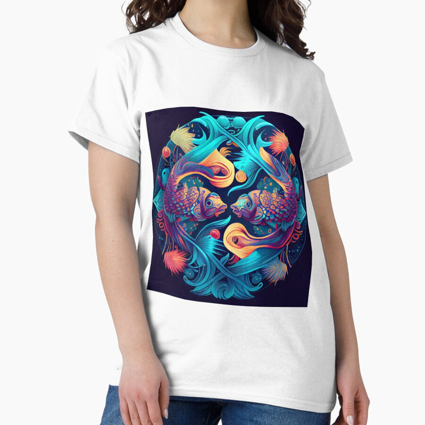 Stylish Pisces Zodiac Classic T-Shirt