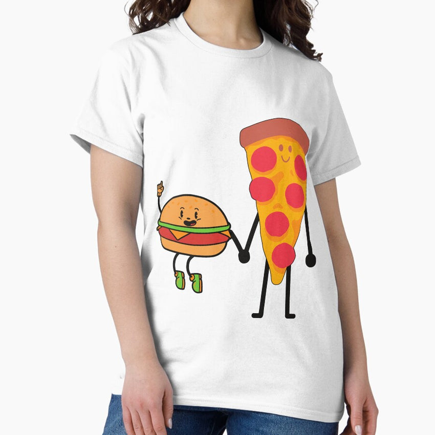 Pizza and Burger for foodies Classic T-Shirt