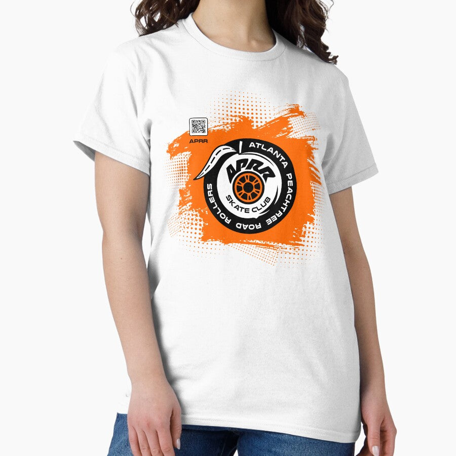 APRR Atlanta Skate Club Logo Grunge Orange with QR code Classic T-Shirt