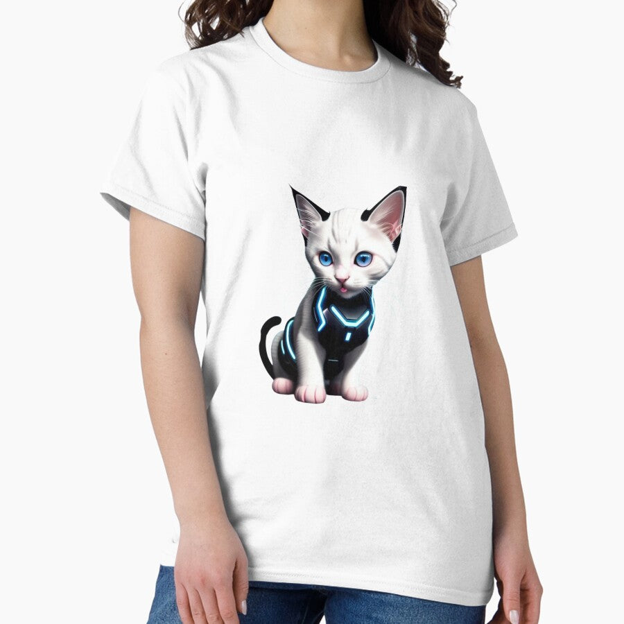 Cyber Kitten Sticker 2 Classic T-Shirt
