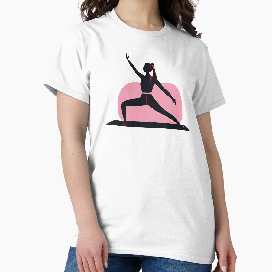 A Girl Doing Yoga Stretching Yoga Classic T Shirt