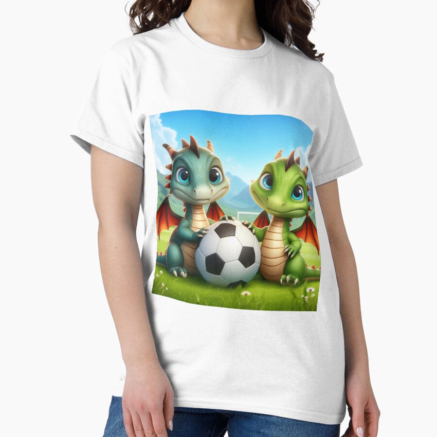 Baby Dragons with soccer ball Classic T-Shirt