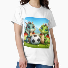 Baby Dragons with soccer ball Classic T-Shirt
