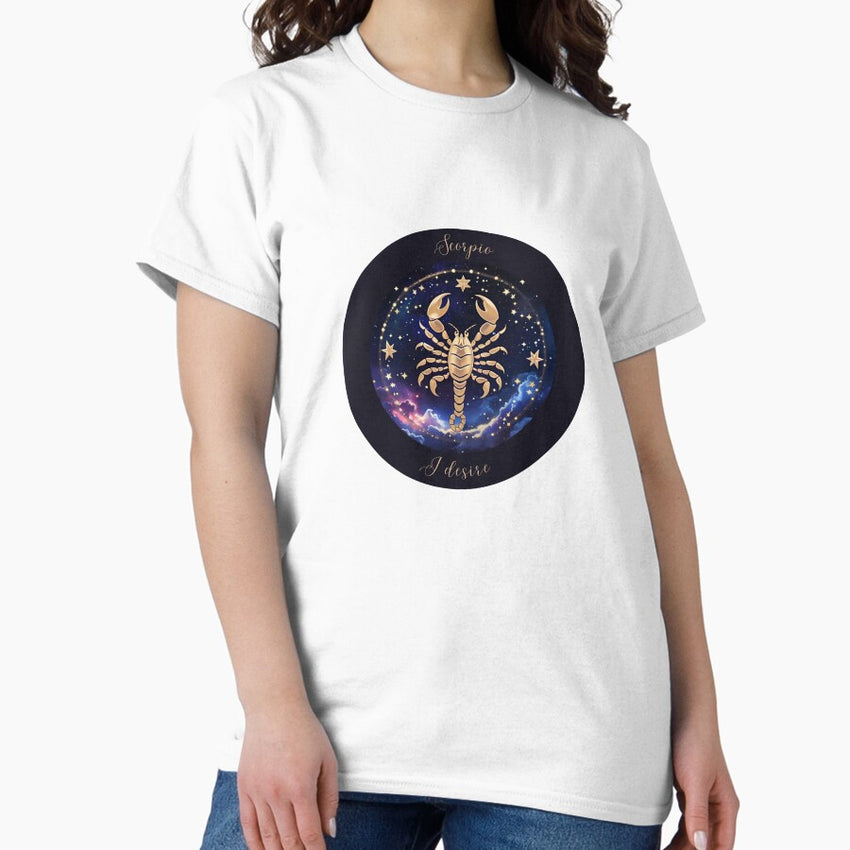 Scorpio Zodiac Sticker – I Desire Classic T-Shirt