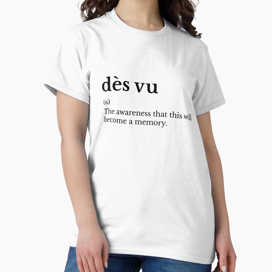 Ds Vu Des Vu Dictionary Design Original Classic T Shirt