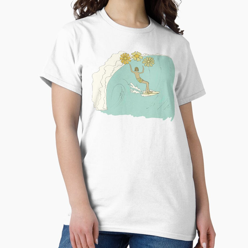 gerry lopez inspired pipeline single fin master retro surf art by surfy birdy Classic T-Shirt