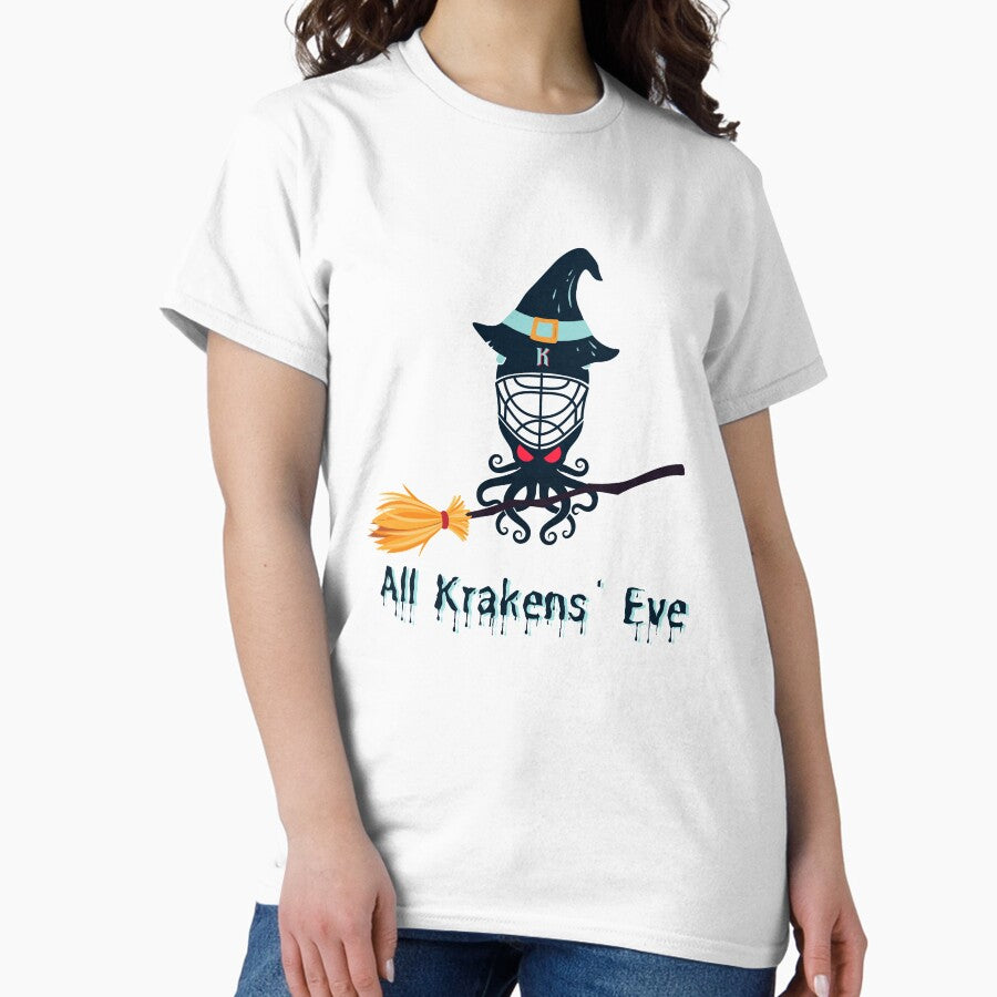 All Krakens' Eve. Seattle Kraken Halloween Design. Classic T-Shirt