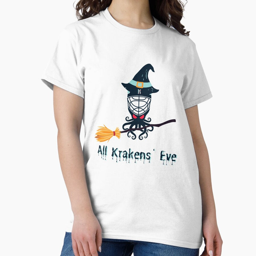 All Krakens' Eve. Seattle Kraken Halloween Design. Classic T-Shirt