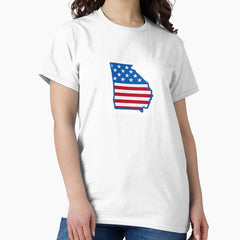 American Flag Georgia Classic T Shirt