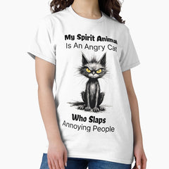 My Spirit Animal Is An Angry Cat Classic T-Shirt