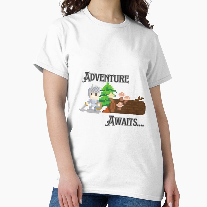 Adventure Awaits Pixel Art Classic T Shirt
