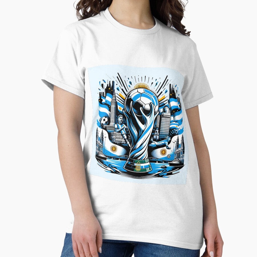 Argentina Football Soccer Artwork Classic T-Shirt