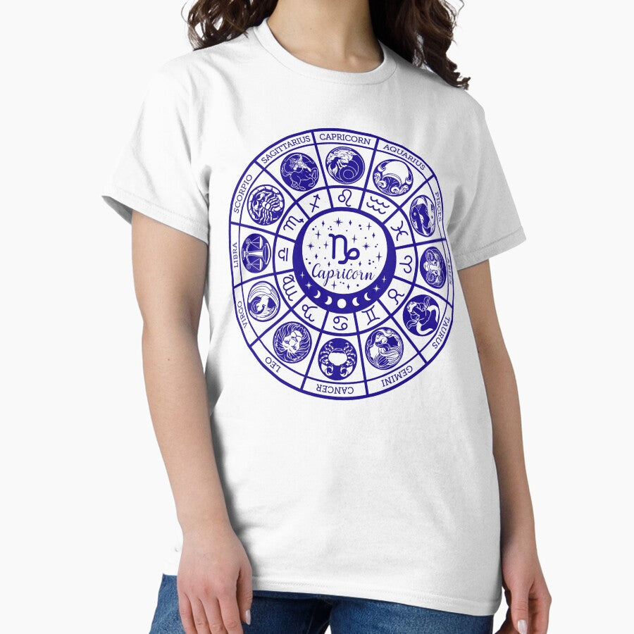 Capricorn Symbol and Zodiac Signs design Classic T-Shirt