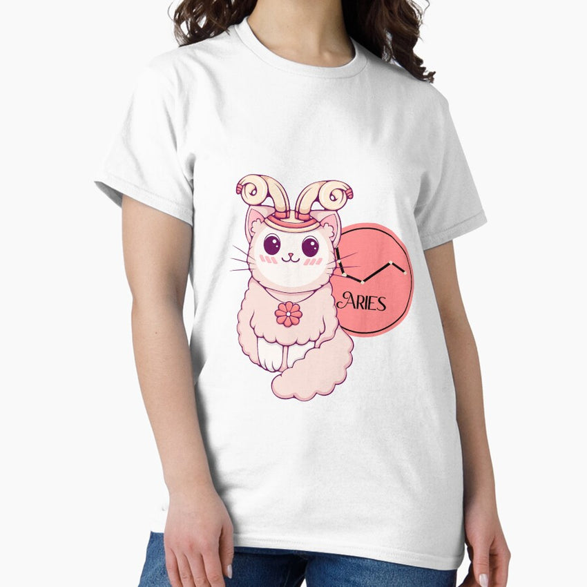 Cat as Zodiac Sign - Aries Classic T-Shirt