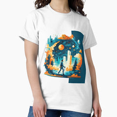 A superhero around him is a city of drawing Classic T-Shirt