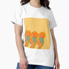 Retro Flower It Comes In Threes Classic T-Shirt
