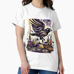Baltimore Ravens Cityscape Artwork Classic T-Shirt