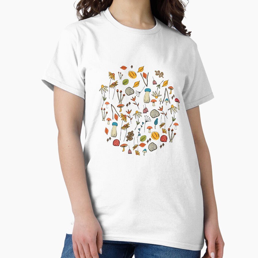 Autumn Botanical Mustard Classic T-Shirt