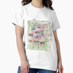 Atlanta Georgia Retro City Map Classic T Shirt