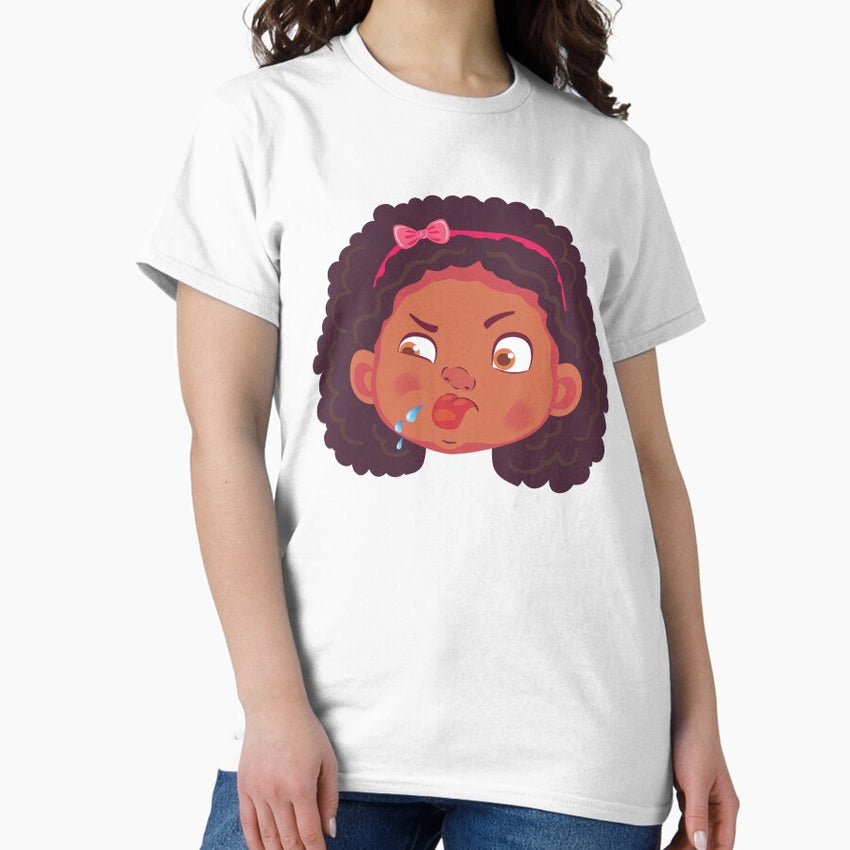 Afro Girl Tongue Classic T Shirt