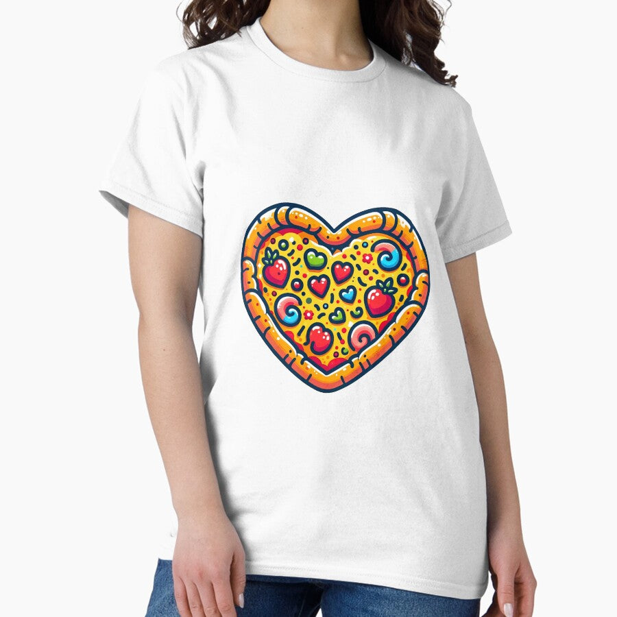 Amore Di Pizza The Heart Shaped Delight Classic T Shirt