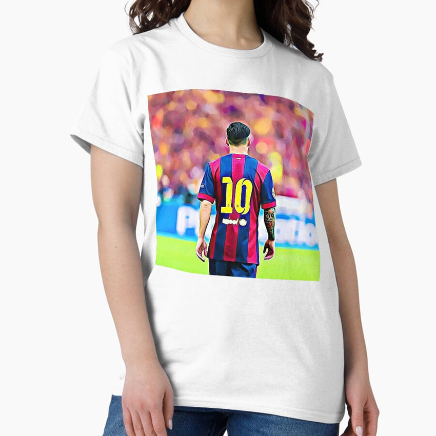 Barca Soccer player Football lover watercolor art Classic T-Shirt
