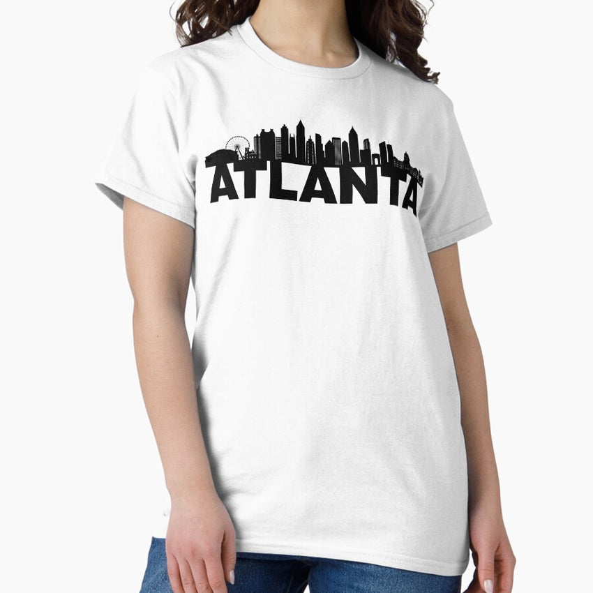 Atlanta GA silhouetted skyline landmark Classic T-Shirt