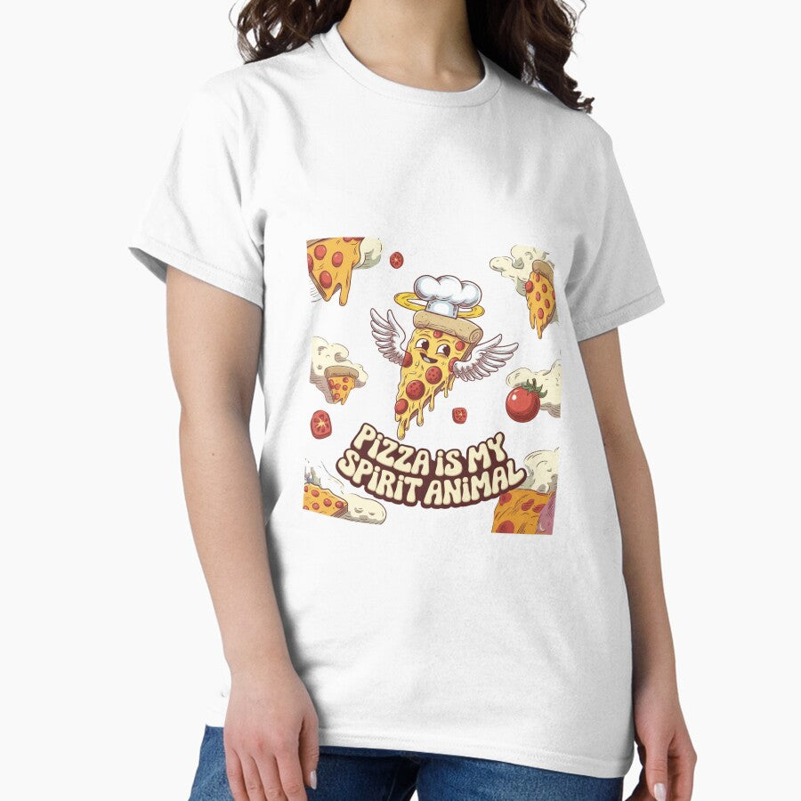 Angelic Pizza Delight Graphic Tee Classic T-Shirt