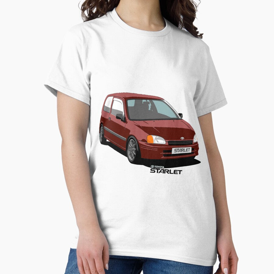 Ep91 Toyota Starlet Design Red Classic T Shirt
