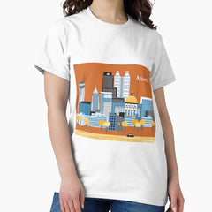 Atlanta Georgia Skyline Illustration By Loose Petals Classic T Shirt
