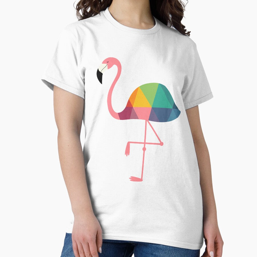 Rainbow Flamingo Classic T Shirt