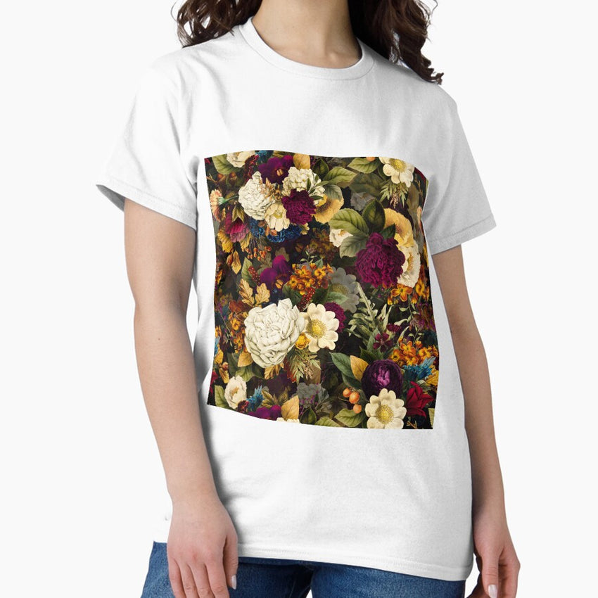 Mystical night IV Botanical Night Garden Nightgarden Classic T-Shirt