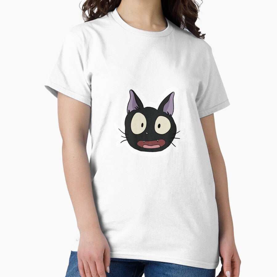 Jiji Cat Shocked Face Classic T Shirt