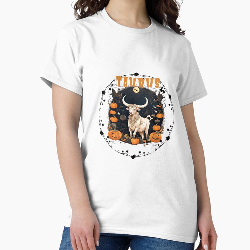 Halloween Zodiac Sign Taurus Classic T-Shirt