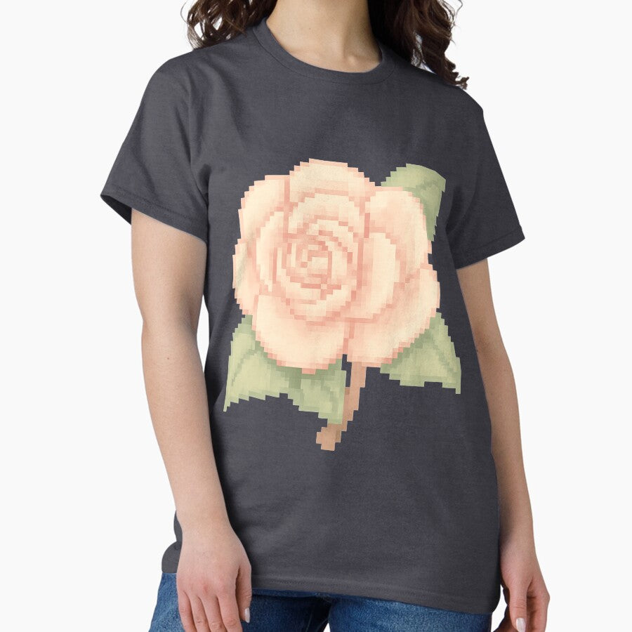 Pixel Camellia Bloom Classic T-Shirt