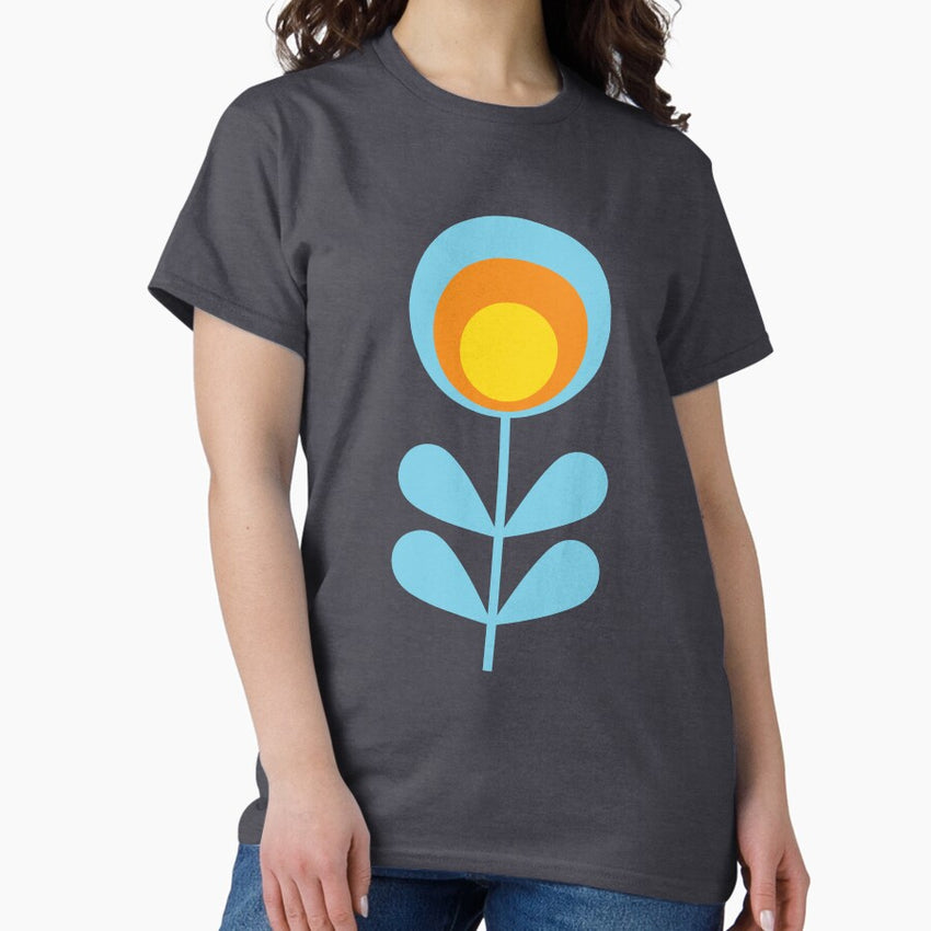 Mid Century Modern Retro Flower Classic T-Shirt