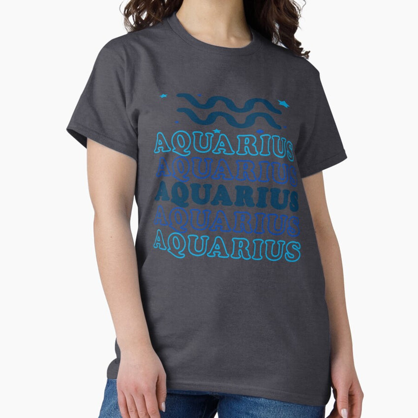 Aquarius Zodiac Sign Shirt, Aquarius Sign Sweatshirt, Zodiac Sign Apparel Classic T-Shirt