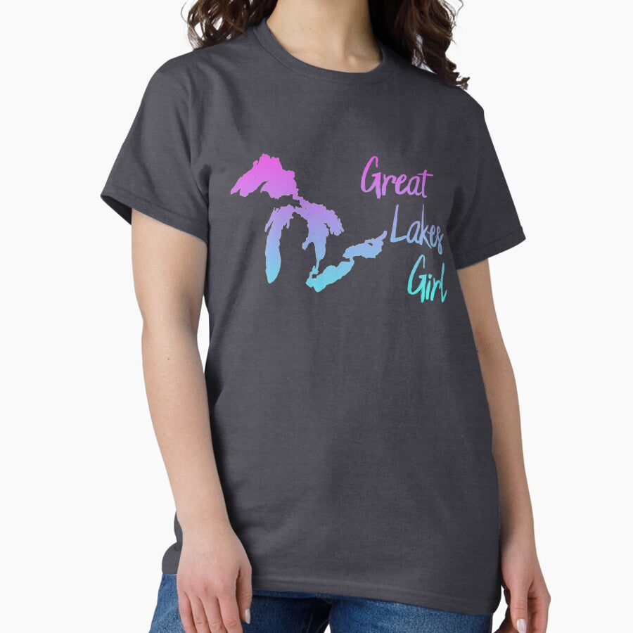 Great Lakes Girl Ombre Souvenir Classic T-Shirt